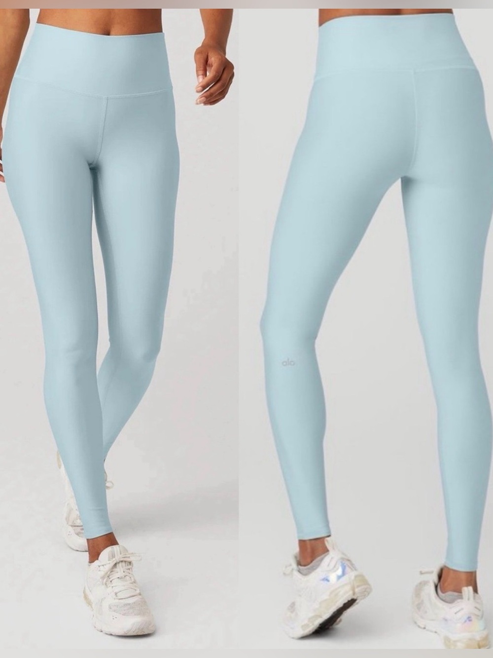 Alo Yoga Airlift 7/8 High Waist Leggings Chalk Blue Compression Pants XS